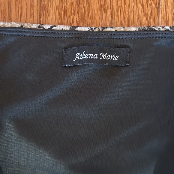 ATHENA MARIE SNAKE PRINT LEGGING IN TAN CREAM AND BLACK COLOURS - Picture 3 of 4